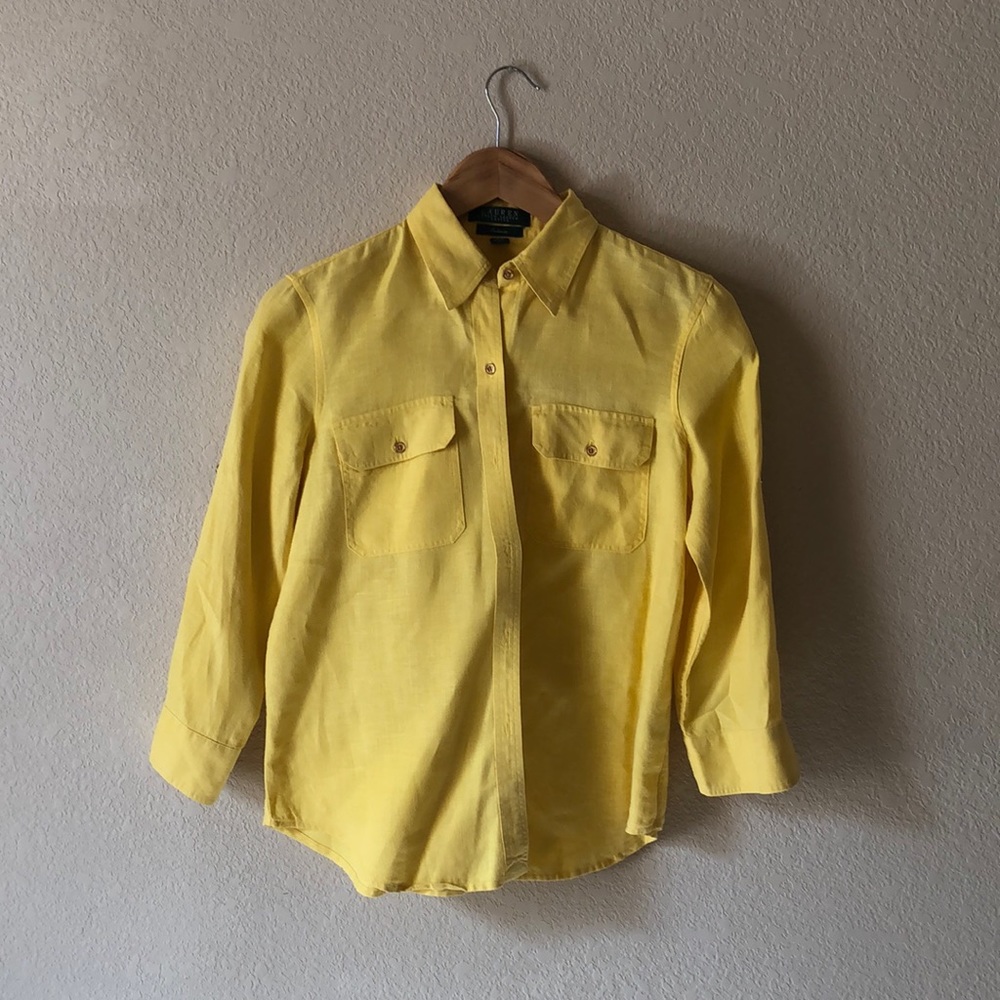 Linen, yellow Ralph Lauren Blouse